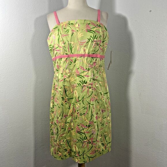 Amanda Smith Mini Dress Womens 10P Multi Empire Sundress‎ Beach Y2K 90s - Picture 1 of 7
